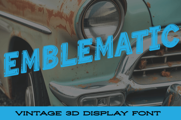 Emblematic: A Bold Vintage 3D Font for Eye-Catching Campaigns