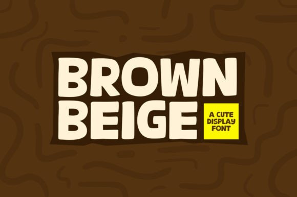 Enhance Your Brand with the Charming Brown Beige Font