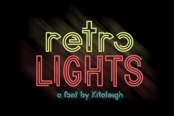 Explore Retro Lights: A Font for Nostalgic Branding