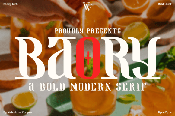 Exploring Baory: A Bold Gothic Serif for Creative Branding