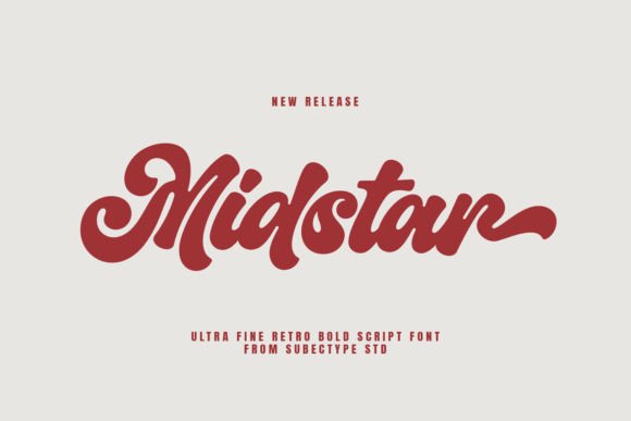 Midstar: A Retro Script Font for Nostalgic Web Design